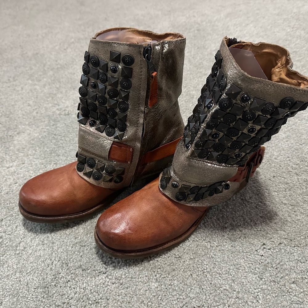 Rare Studded AS98 Leather Ankle Boots